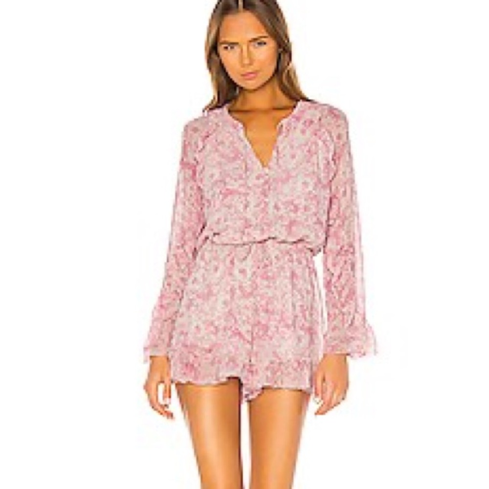 Allsaints Pink Floral Romper